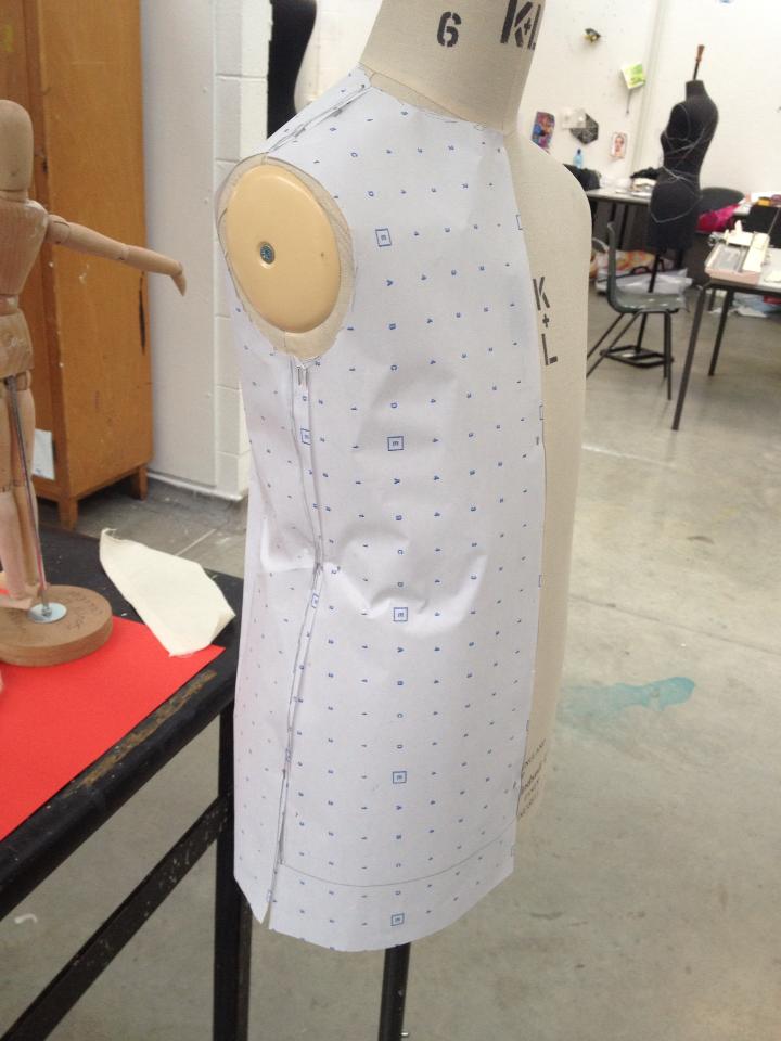 First had to create a basic pattern for the mannequin, I used a child one to save time on my samples. 